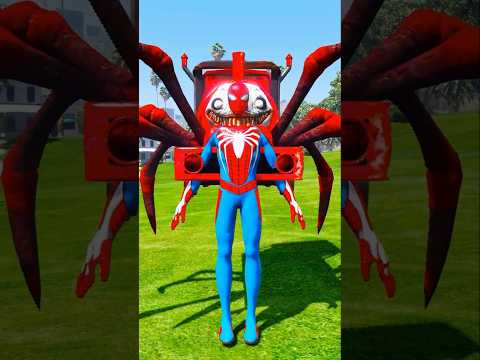 GTA V VENOM DUMPS SPIDER-MAN FOR CHOO-CHHOO CHARLES SPIDERS 🕷️🕸️ | #shorts #gta5