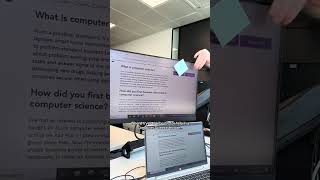 Asking my bestie for help in a computer science lecture