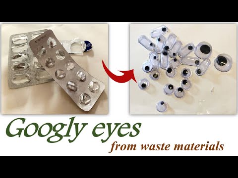 How to make fun Recycled Googly Eyes| DIY Googly eyes from waste| Kids Crafts| Best out of Waste!