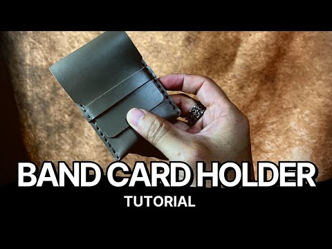 Leathercraft DIY: Handmade Leatherwork Card Case with Flap Cover