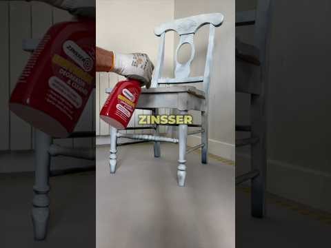 Transformed this old wooden chair with WaterPlus Polyurethane Topcoat in black matte finish! ✨#diy