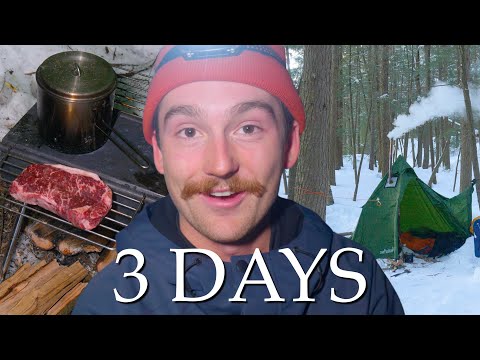 3 Days Solo Camping & Cooking in Winter