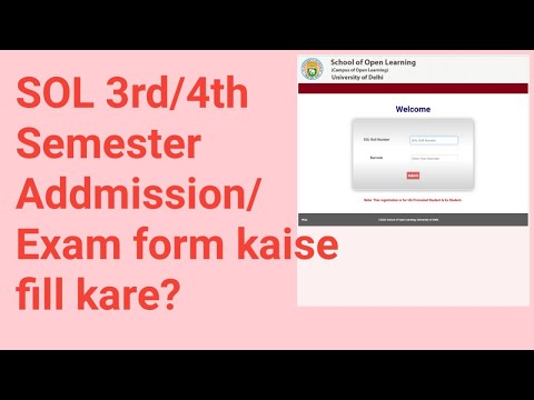 SOL 3rd/4th Semester exam /admission form kaise bhare | AS Internet Planet