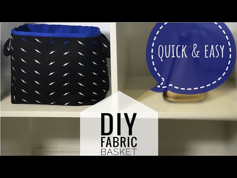 HOW TO MAKE A DIY BASKET! MANAGE YOUR STORAGE! Tutorial on how to make a fabric basket
