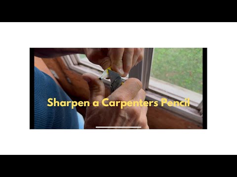 The Correct Way to Sharpen a Carpenters Pencil!