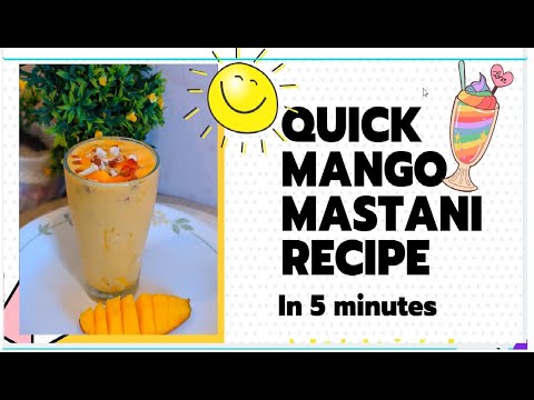 Mango mastani recipe | मैंगो मस्तानी  | Quick Mastani cold drink | MOM ON THE GO