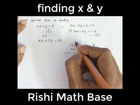 Solving for the value of x and y #shorts #youtubeshorts #rishimathbase 110825