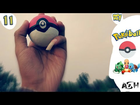 How to make pokeball | ASH | DIY pokeball