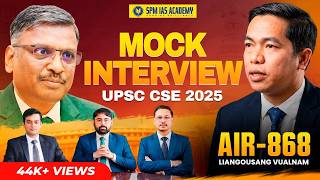 UPSC CSE 2025 Result | AIR 868, LIANGOUSANG VUALNAM Mock Interview | UPSC Topper Interview