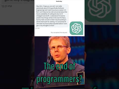 John Carmack said THIS about ChatGPT replacing programmers #chatgpt #gamedev #programming