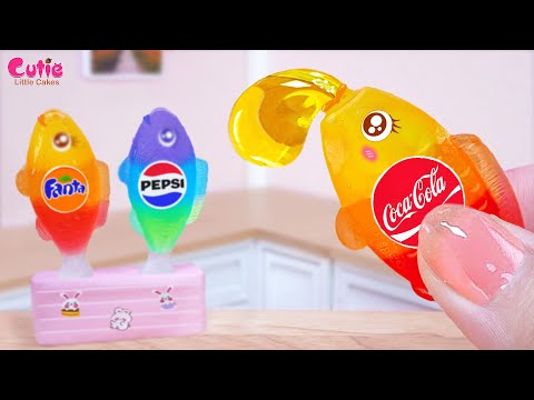 How to making Mini Rainbow Cola - Pepsi Jelly