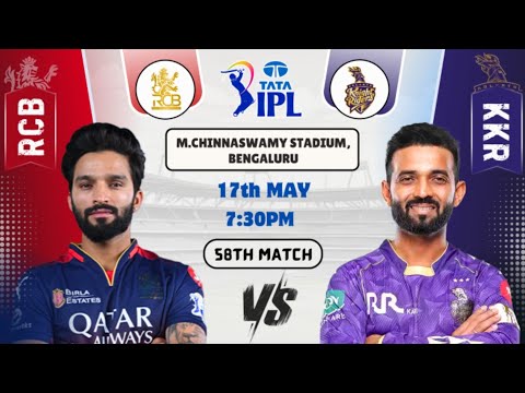 RCB vs KKR Today Match Prediction | Royal Challengers Bangalore vs Kolkata IPL 2025 58th Match