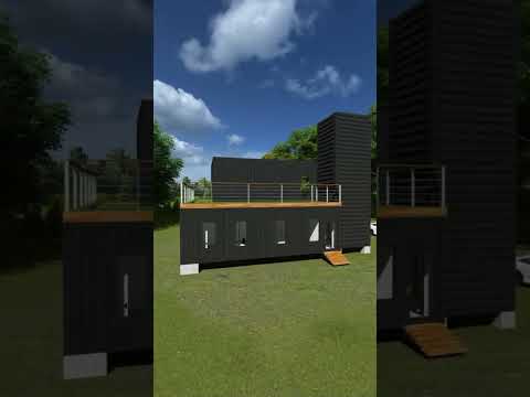 🏡 7 repurposed 40-foot containers, 1,920 sqft of luxury living space.  #containerhome #realestate