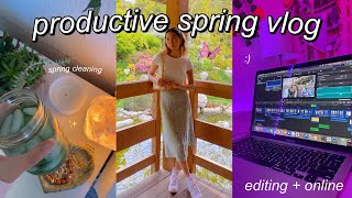 A PRODUCTIVE SPRING VLOG| online school, spring cleaning,princess polly haul