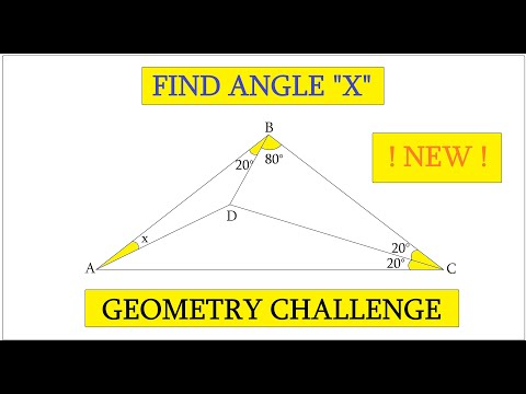 Geometry Quiz Exercise 16 Triangle problem Auxiliary constructions Find angle X Question & solution