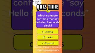 Scratch -Quiz time with Kodex Academy #quiz #codeblocks #programming  #education #scratch #kids