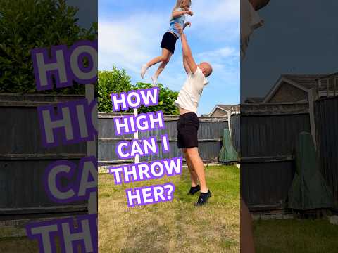 How high can I throw my Daughter!? #funchallenge #rocket