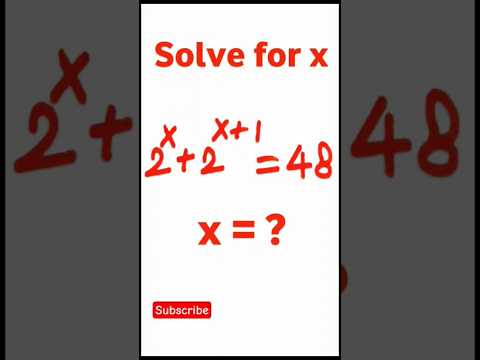 A nice exponential Olympiad problem | Math with Bipro | #maths #algebra #shorts #shortvideo