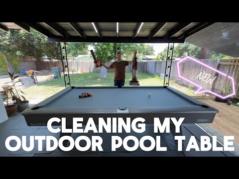 CLEANING MY OUTDOOR POOL TABLE 2025
