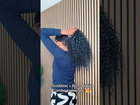 Goddess & Boho braids combo 🔥 #goddessbraids #bohobraids #protectivestyles #knotlessbraids #curly