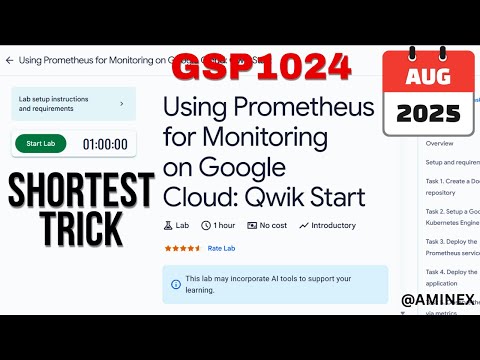 [NEW 2025] Using Prometheus for Monitoring on Google Cloud: Qwik Start | #GSP1024 #qwiklabs #arcade