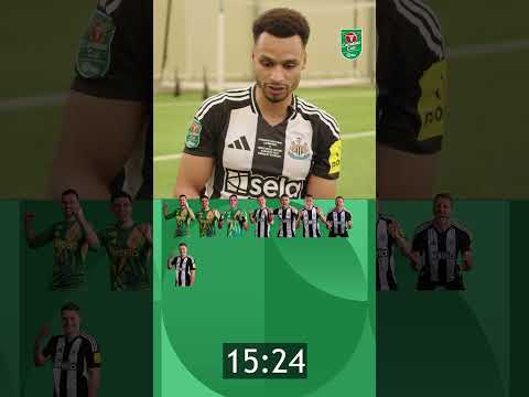 ⏱️30 second teammate challenge with Jacob Murphy! ⚫️⚪️#EFL #CarabaoCupFinal #newcastle