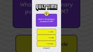 primary purpose of JVM #java #virtualreality #ytshorts #rich #subscribe #byte #code #quiz #android