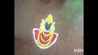 ❤Durga pooja rangoli kolam design🌿 Friday rangoli kolam design🌿viral traditional trending devotional