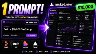 I Built a $10,000 Multi-Page SaaS App in ONE Prompt (Rocket.new) 2026 | Claude Code Alternative