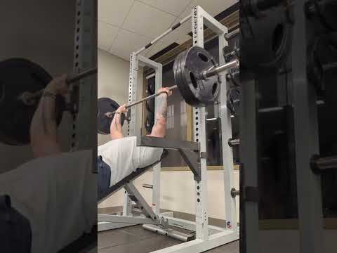 315 for 8 reps on Incline Bench