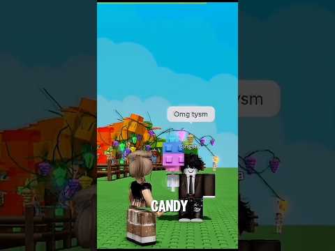 SHE BEGGED ME FOR THE CANDY BLOSSOM... THEN THIS HAPPENED 🍬🌸 #growagarden #roblox #shorts