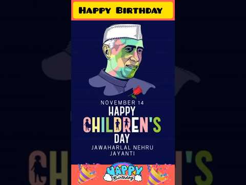 Happy children's day || 14th November || #chachanehru #happychildrensday #chacha #jawaharlalnehru