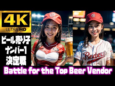 【ビール売り子】球場ビール“売り上げ1位”決定戦【4K AI Art】