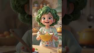 🥦 Cute Broccoli Girl Makes Delicious Food! 🍳 | Kids Animation #USATech#BroccoliGirl #USAShorts
