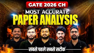 GATE 2026 Chemical Engineering Paper Analysis | GATE CH EXAM Paper Detailed Solution | 7th Feb 2026