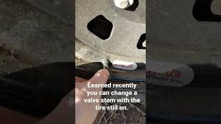 Trying out a valve stem changing tool. Do not use on TPMS cars!