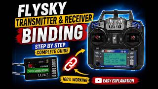 FlySky Transmitter & Receiver Binding 🔥 | FS-i6 + FS-iA6B Binding Step by Step | 100% Working