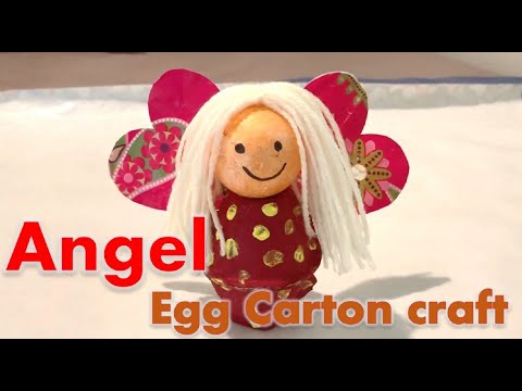 How to make an Angel Egg Carton crafts| Easy DIY Egg Carton Recycle idea|