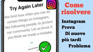 Come risolvere il problema Riprova più tardi sull'aggiornamento di Instagram (2024) ll
