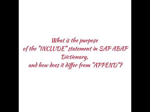 SAP ABAP Interview Question , Comment your answer !