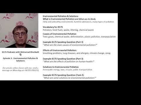 IELTS Podcast: Episode 3: Environmental Pollution and Solutions
