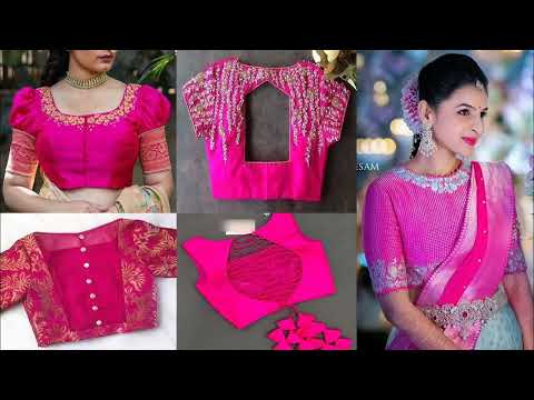 ❤️yellow and pink blouse design and sleeves design #video