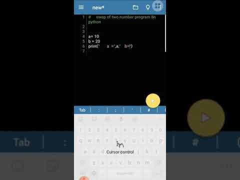 swapping of two numbers   program  in python|  python programming | v.29 |  #shorts