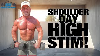 Shoulder Day HIGH Volume HIGH Stim! 😱 Dark Labs Maniaco Pump & Machine Pre-Workout