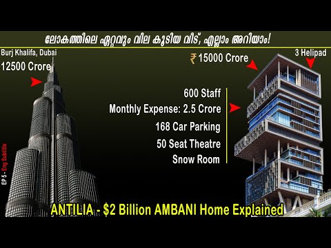 EP5 l ANTILIA $2 Billion AMBANI Home Explained l ലോകത്തിലെ ഏറ്റവും വില കൂടിയ വീട്, എല്ലാം അറിയാം l4K