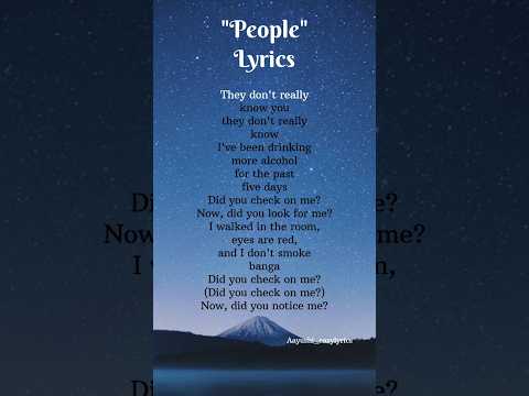 "People"~Libianca #song #lyrics #people #shorts
