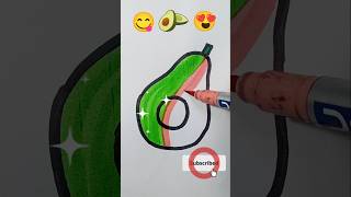 Satisfying Colour🥑❤️😍 #trending #viral #art #youtubeshorts #drawing #viralshorts #satisfying #doms