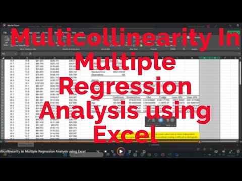 Multicollinearity In Multiple Regression Analysis using Excel