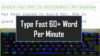 Typing Test Speed 60+ Words Per Minute | How to Type Fast?