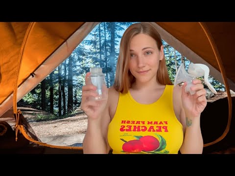 Breastfeeding Tips with camping girl【pigeon搾乳機/Breast Pump Tutorial】手動搾乳機の使い方講座 保育士が解説 #育児 #子育て #搾乳